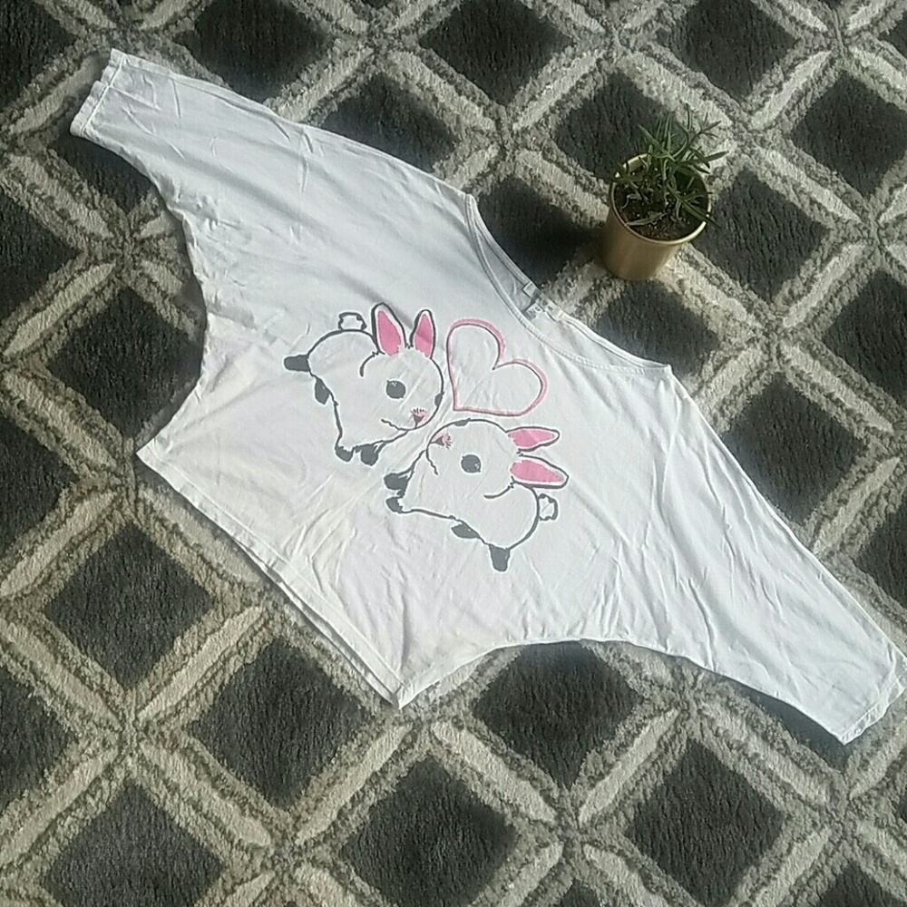 NWOT H81 by F21 Bunny Love Cropped Top